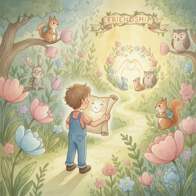 Tom and the Talking Map story for kids illustration