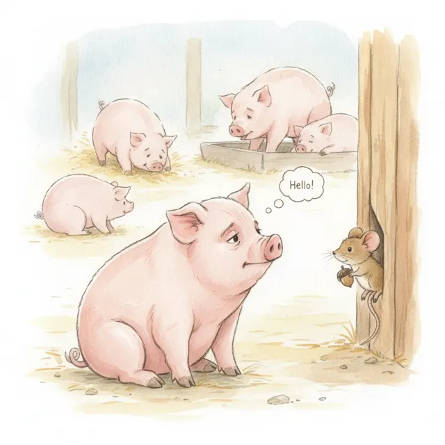 Truffle's New Friend story for kids illustration