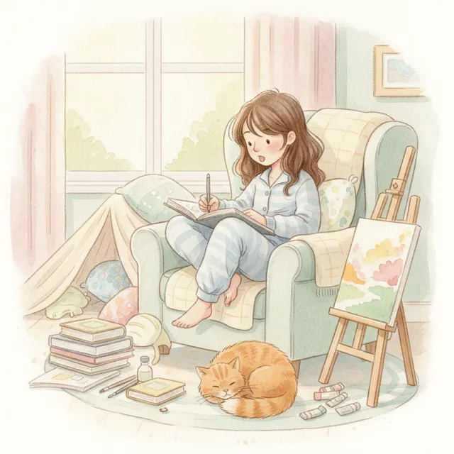Twelve Hours Alone story for kids illustration