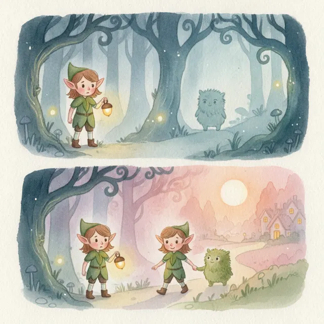 Twig Learns to Be Brave story for kids illustration