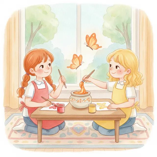 Two Colors Make a New One story for kids illustration