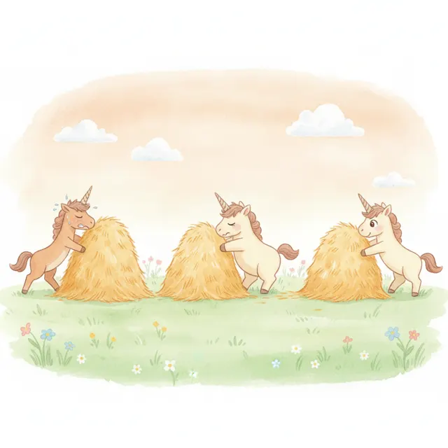 Two Horns Are Better story for kids illustration
