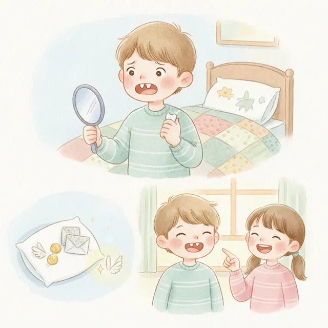 Two Teeth in One Week story for kids illustration