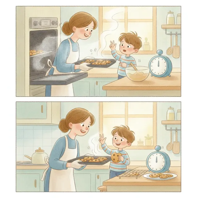 Wait for the Cookies story for kids illustration