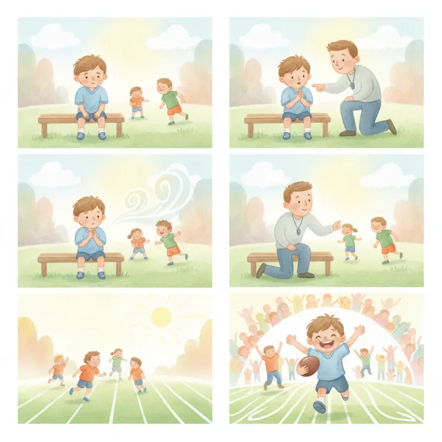 Waiting for My Turn story for kids illustration