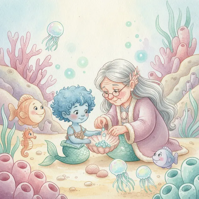 Waiting for the Sea Sparkle story for kids illustration