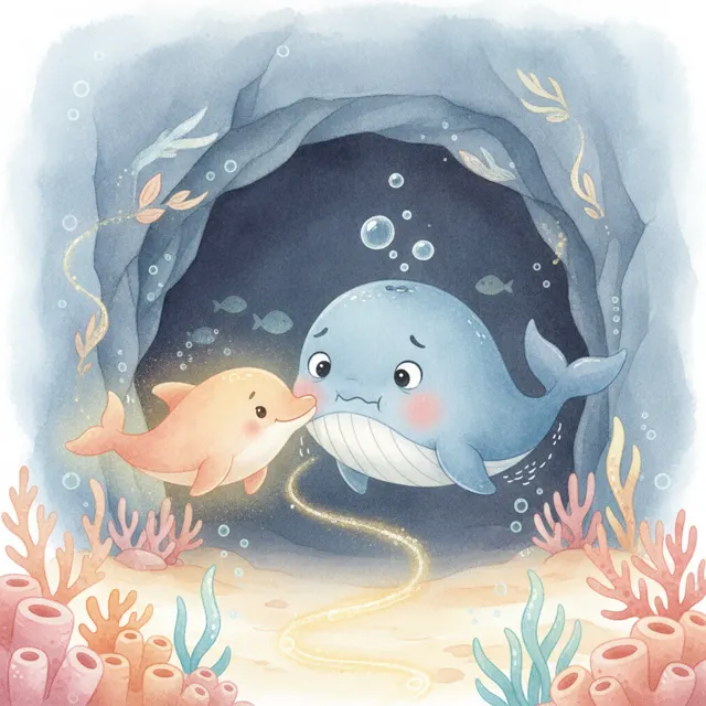Wally and the Quiet Cave story for kids illustration