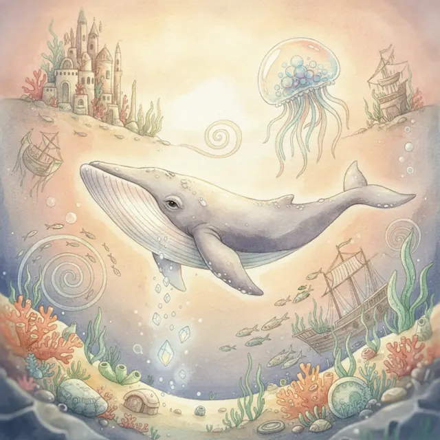Whale's Gift to the Sea story for kids illustration