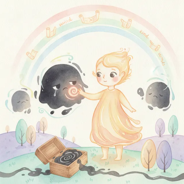 What Hope Found in the Dark story for kids illustration