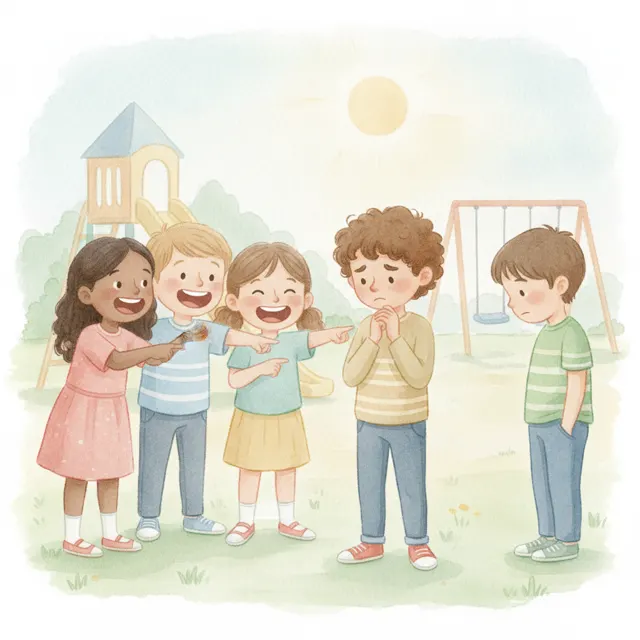 When Aiden Didn't Laugh story for kids illustration