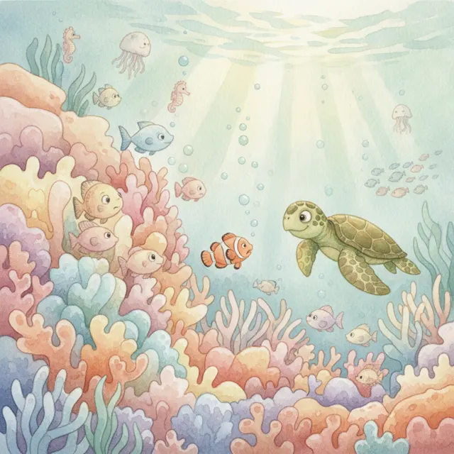 When Coral Needs Help story for kids illustration