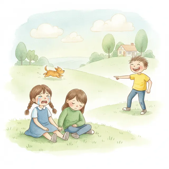 When Farah Felt Sad story for kids illustration