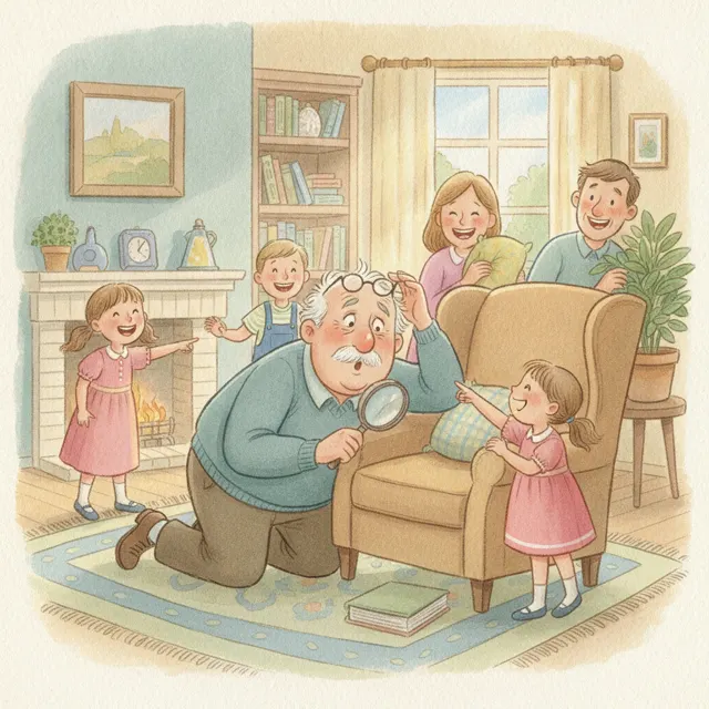 When Uncle Joe Forgot His Glasses story for kids illustration