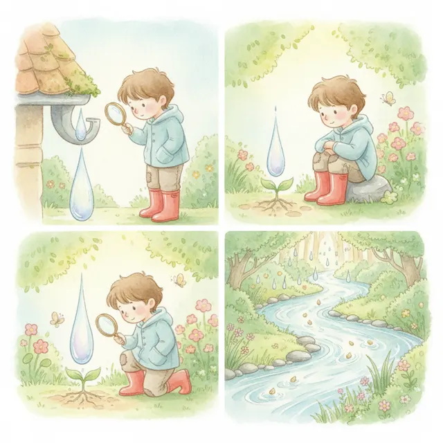Where the Rain Goes story for kids illustration