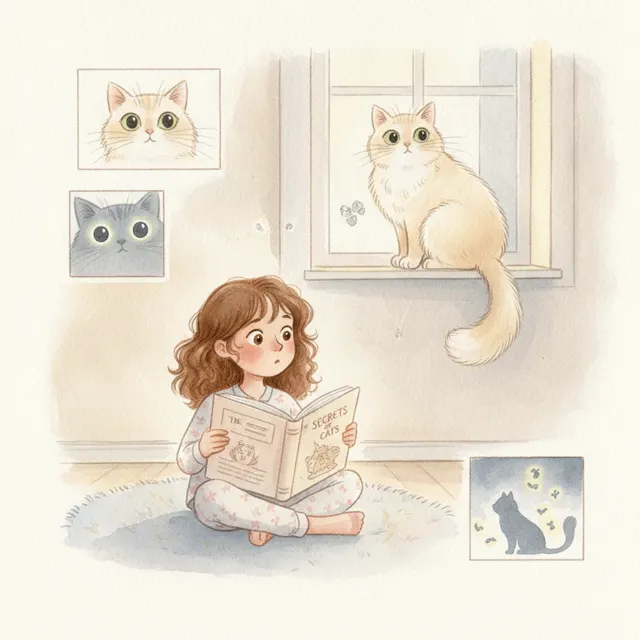 Why Does the Cat Stare? story for kids illustration