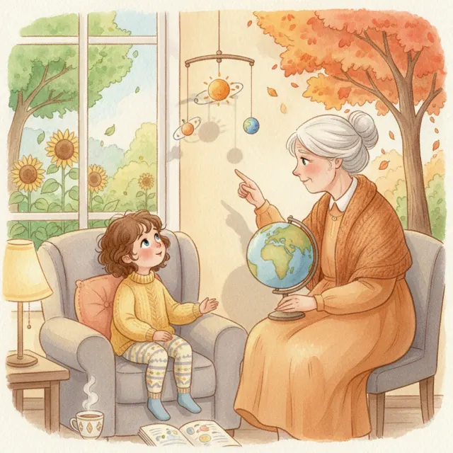 Why the Seasons Change story for kids illustration