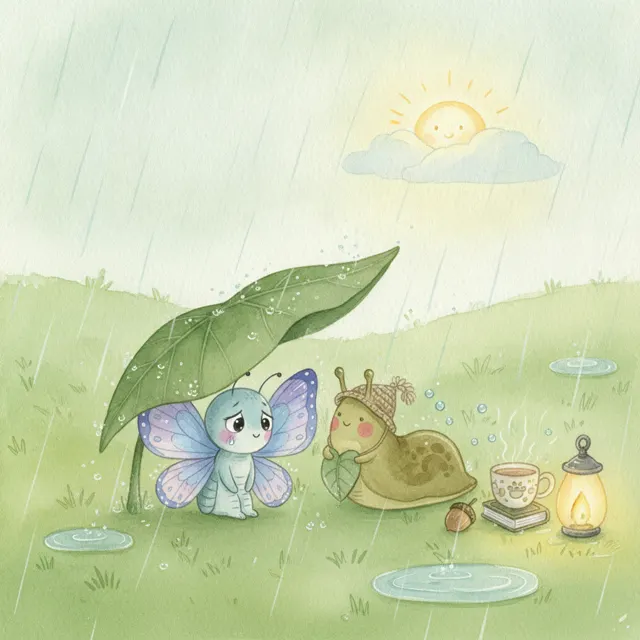 Wings for a Rainy Day story for kids illustration