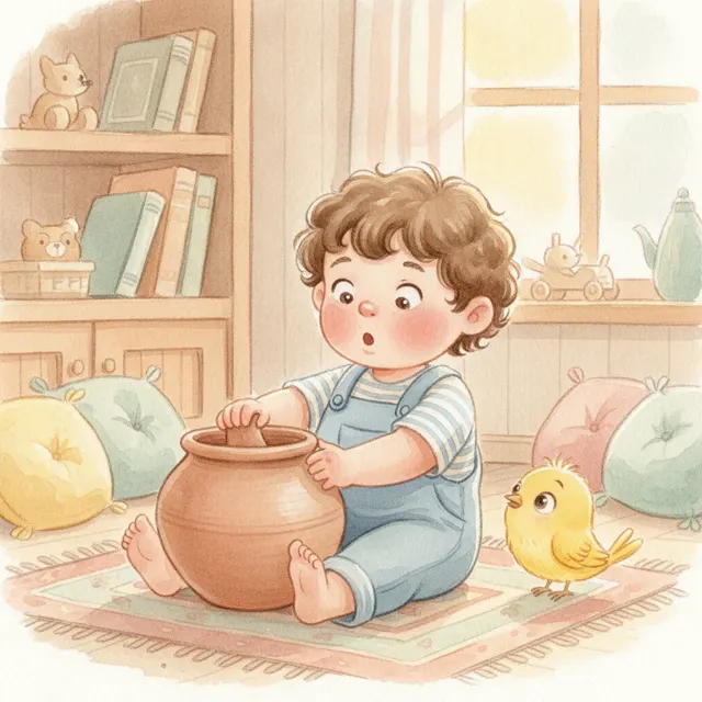 Zazu and the Stuck Pot story for kids illustration