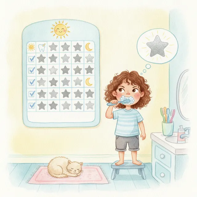 Zoe's Silver Star story for kids illustration